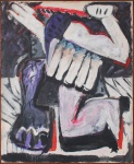 DANIEL SENISE (Rio de Janeiro,RJ, 1955). "Sem título", óleo s/tela, 160 x 130 cm. Assinado e datado 84 no verso.