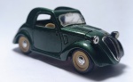 Fiat 508 C Berlina 1937/39 ,preto, escala 1/43 med 10 x 3 cm.