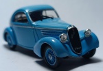 Starline Models, Fiat 508 Cs BallilaBerlinetta 1935, azul bebê,  scala 1/64  med 7,5 x 3 cm.