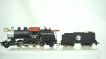 Lionel Locomotiva e vagão N.Y.O & W. 275- escala HO- cor: preto- feito de metal-  medindo 15 x 3 x5,5 cm e 9,5 x 3,5 x 3,5 cm