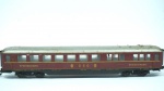 Pocher- miniatura de vagão de viagem DSG speisewagen 33201- escala HO- cor: grená- feito de plástico- med 25,5 x 3 x 4 cm.