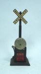 Lionel- 5 miniaturas vintage sinal lionel- escala O- cor preta- feito de metal- med 10 x 6 x 19 cm e 7 x 7 x 19 cm 10 x 4 x 24 cm e 10 x 6 x 22 cm.