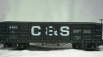 Lionel- miniatura de vagão de carga C & S Denver 4415- escala G- cor: preto- feito de plástico- med 43 x 10 x 10,5 cm.