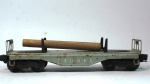 Lionel- miniatura de vagão de carga madeireira Lionel- escala O- feito de metal- med 23 x 5 x 4,5 cm.