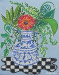PATY LEBS. "Vaso de Flores". Acrílico sobre tela. Medida : 50 x 40 cm. Assinado no CID, sem moldura.