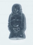 Mini Buda em ônix, medindo 3 cm.