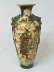 Grande vaso de cerâmica esmaltada, Satsuma, Imperial Japonesa. Alt: 61 cm