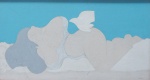 MILTON DACOSTA - "Vênus e Pássaro". Acrílica s/ cartão, colado em Eucatex, 38 x 70 cm. Assinado no CID. Emoldurado, 66 x 99 cm.