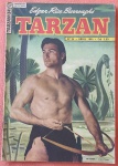 Tarzan n. 34 de abr/54 da EBAL, em Excelente estado, lombada reta com pequeno desgaste, capa solta dos grampos, grampos originais, com 36 páginas.