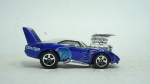 Hot Wheels- Dodge Daytona, 1969, azul e branco, modelo metal die-cast, med 7 x 3 cm.
