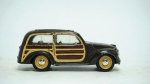 Brumm- carro na cor marrom e madeira, escala 1/43 feito na Itália, metal die-cast, med 7,5 x 3 cm.