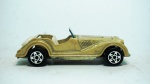 Majorette- Morgan, escala 1/50, dourado, modelo metal die-cast, med 8 x 2,5 cm.