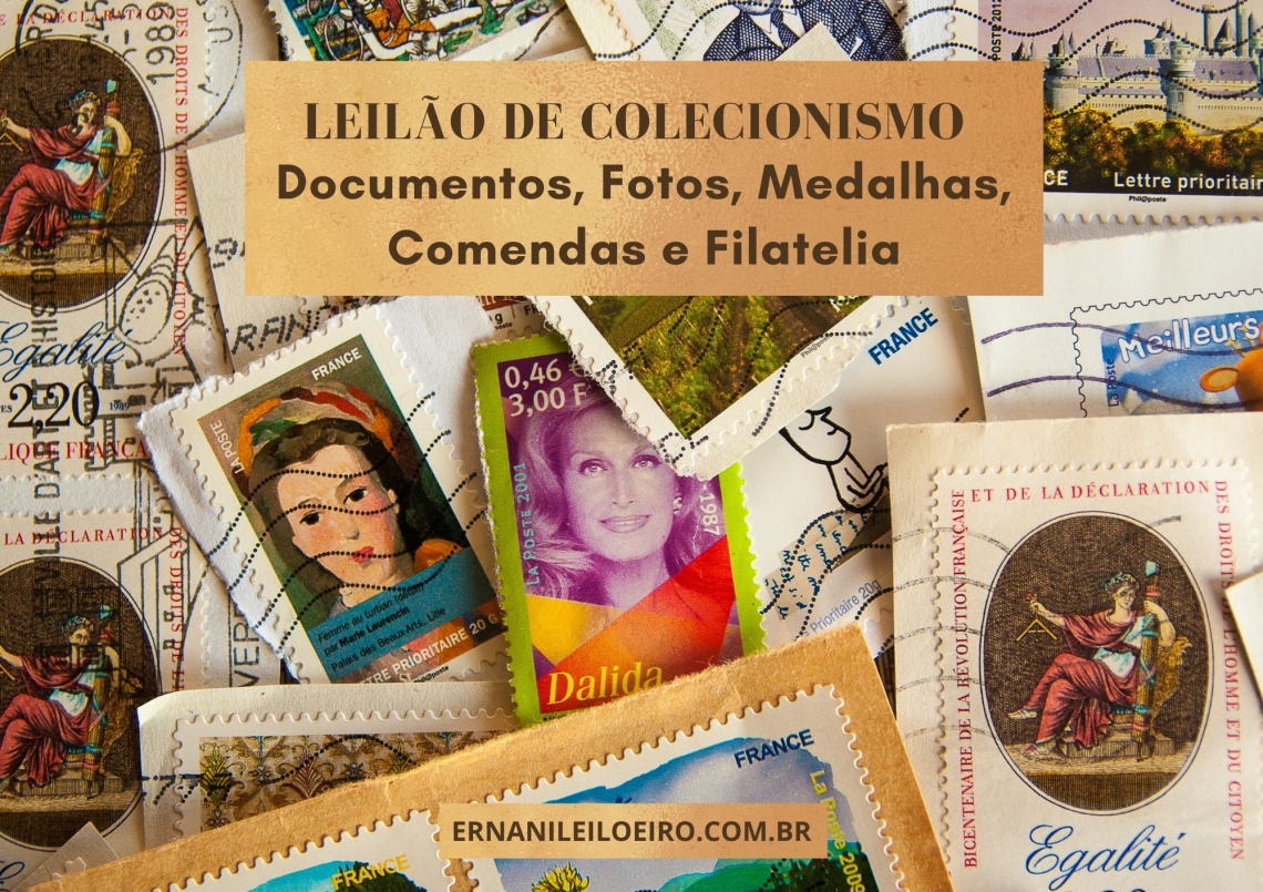 Leilão de Colecionismo - Documentos, Fotos, Medalhas, Comendas e Filatelia