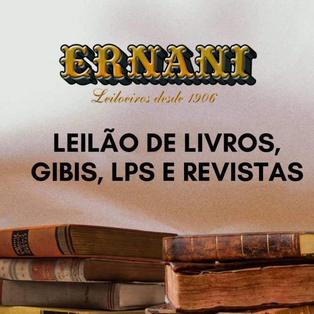 LEILÃO DE LIVROS, GIBIS, LPS E REVISTAS